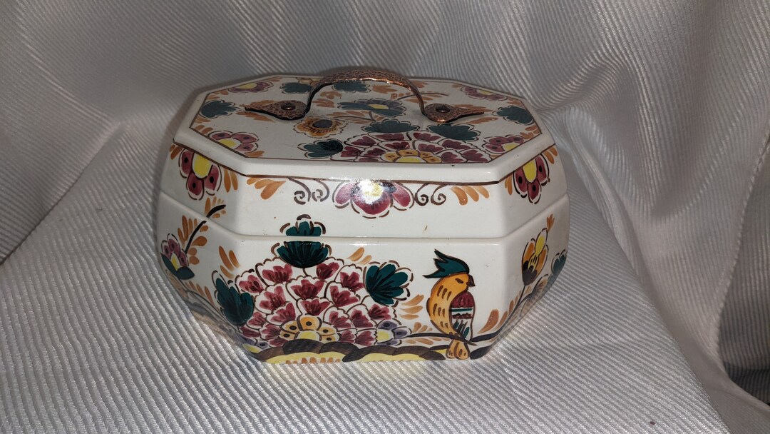 FREE SHIPPING Vintage Hand Painted Ceramic Polychrome Delft FREE SHIPPING Vintage Hand Painted Ceramic Polychrome Delft