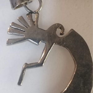 Vintage Southwest Tribal Kokopelli Pendant- Dancing Sun