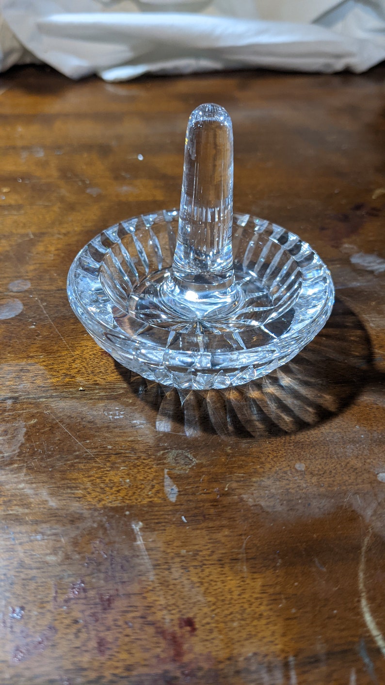 See Item Description Vintage Waterford Crystal Ring Holder Made in Ireland Older Hallmark FREE SHIPPING