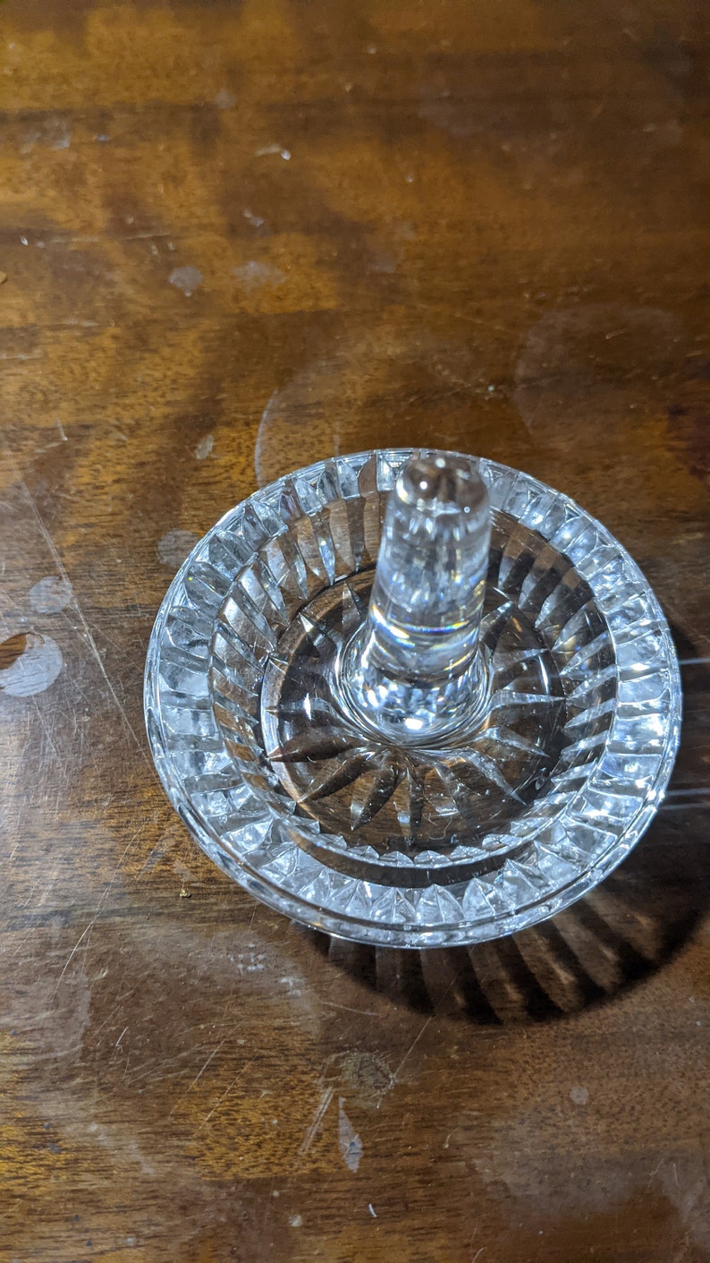 See Item Description Vintage Waterford Crystal Ring Holder Made in Ireland Older Hallmark FREE SHIPPING