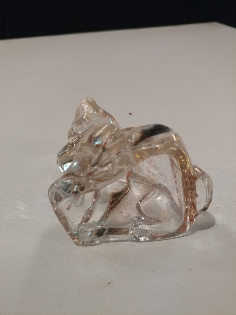 Vintage Glass Bulldog With Hollowed Out Base. Vintage Candy Etsy