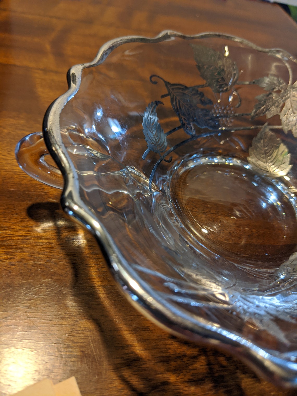 FREE SHIPPING Vintage Heisey Jelly Dish With Sterling Silver Etsy