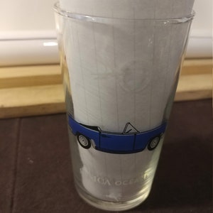 Vintage Mobile Oil Simca Oceane Promotional Glass Tumbler.