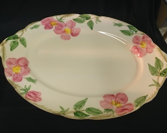 Franciscan Ware 14" Serving Tray. Hallmark on Base. Desert Rose Pattern