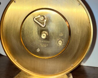 I960's IMHOF Swiss 15 Jewels Gilt Brass Manual Winding 8 Day World