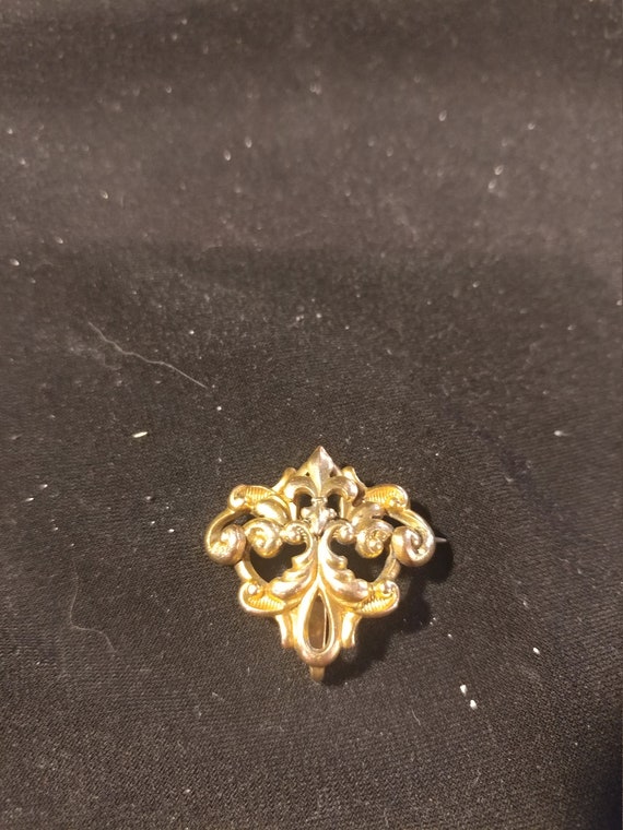 Antique Victorian Style Fleur De Lis Cartouche Br… - image 1