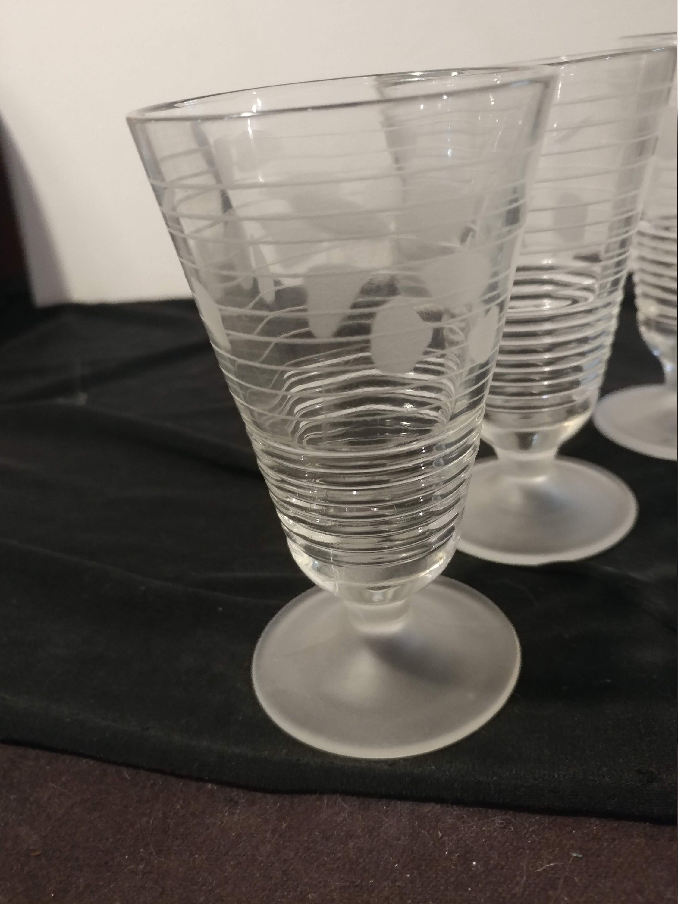 Vintage Federal Glass Pressed Pattern Glass Set Footed | Etsy