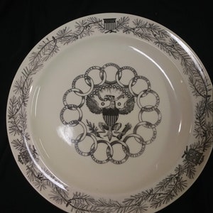 Commemorative Plate-  American Eagle. Made in England