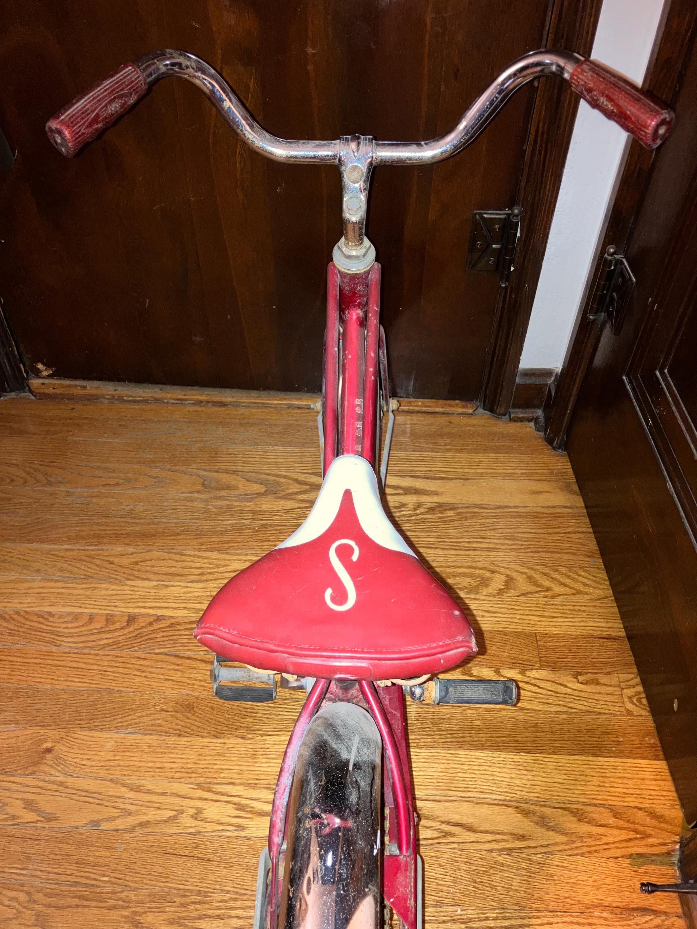 Vintage All Original Bike, Schwinn Pixie, Red Bicycle 46 Vintage All Original Bike, Schwinn Pixie, Red Bicycle 46