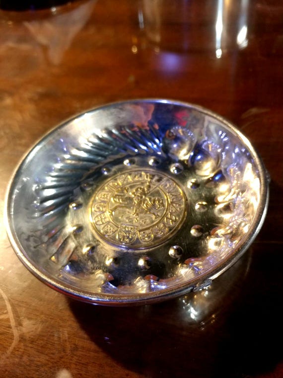 Antique Sterling Silver Plated Austrian Coin Dish