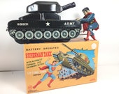 Super Rare Linemar SUPERMAN FIGHTING Turnover Tank with Box