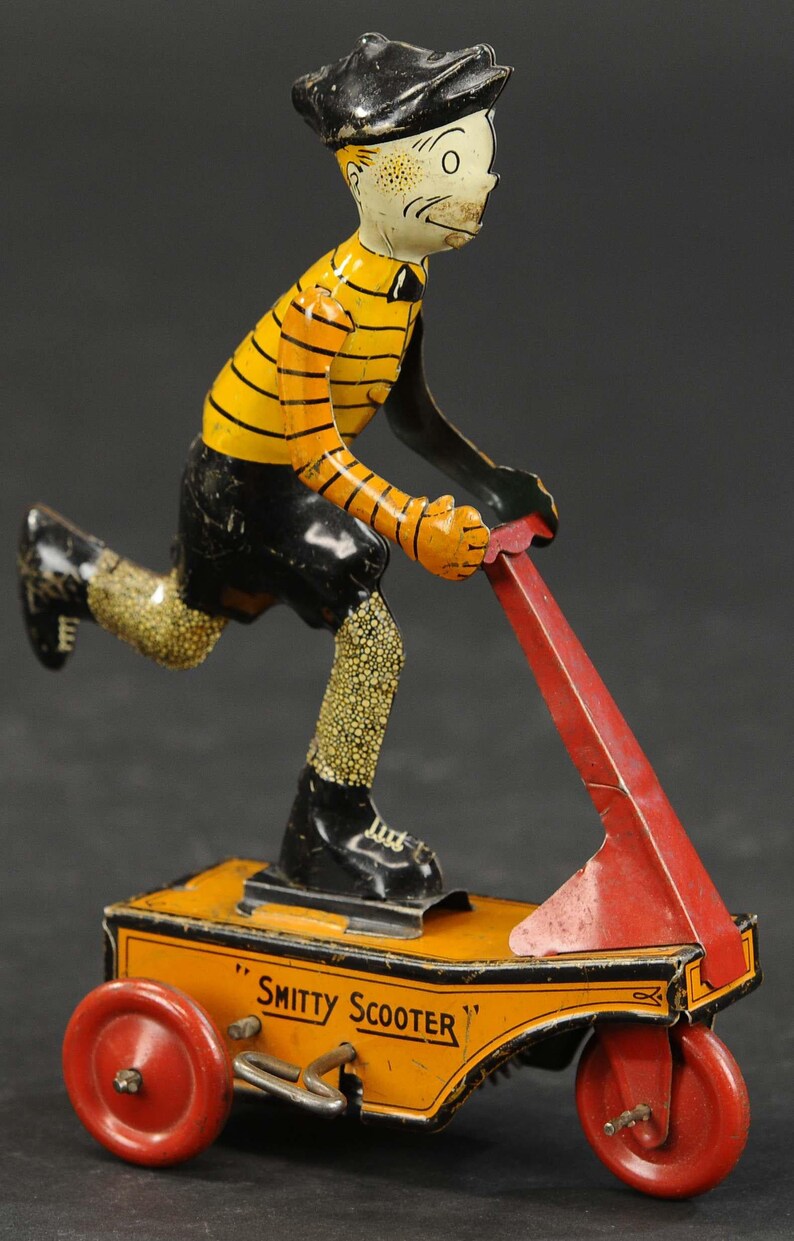 Rare Vintage Marx SMITTY SCOOTER Tin Windup Toy Etsy