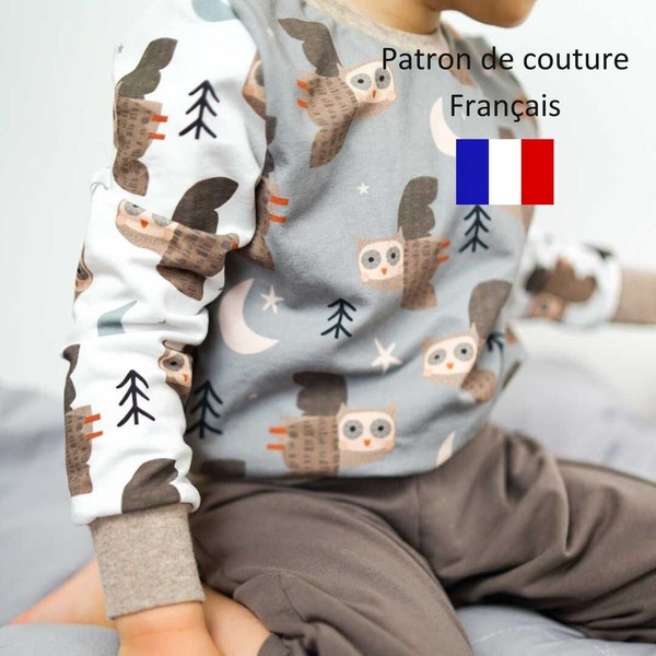 Patron pajamas for children Anna + Rüdiger size 80-170 | pdf-patron + instruction pour debutants | Couture de pajamas for children