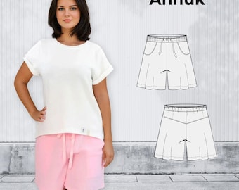 PDF Pattern Women's shorts Annuk Size (EU) 34-54
