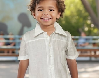 PDF sewing pattern children's shirt for boys size 80-140 | Ebook + sewing instructions | Sewing children's shirts | Sewing pattern for beginners