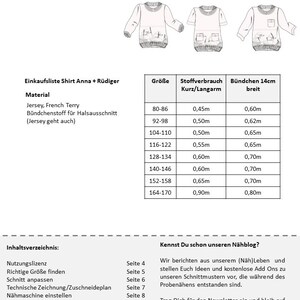 PDF Schnittmuster Kinder Schlafanzug AnnaRüdiger Gr. 80-140 Ebook Nähanleitung Kinder Pyjama nähen Schnittmuster anfängerfreundlich Bild 9