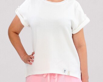 PDF Schnittmuster Damen Shirt Celéste Gr. 34-54 | Ebook + Nähanleitung T-Shirt leger | Damen Shirt kurzarm nähen | Schnittmuster T-Shirt