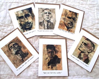 Men's Empowerment Note Cards • Masculine Art Stationery Set (6 Pack)