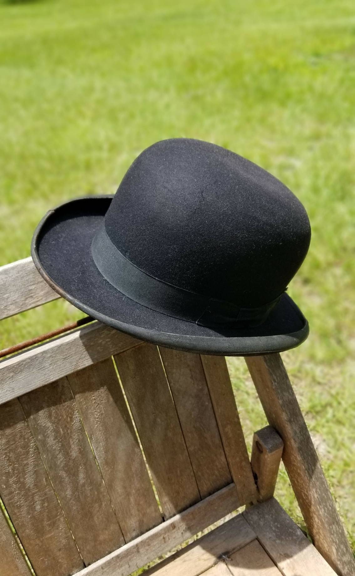 Antique Stetson Bowler Derby Hat Black Felt 19th Century | Etsy