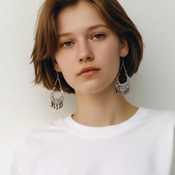 Vintage Y2K Colorful Dangles, Millennial Glamour Jewelry