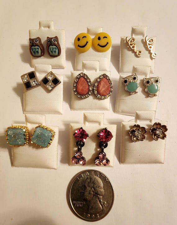 Y2K Stud Earrings: Vintage Novelty, Boho Owl & Cottage Core