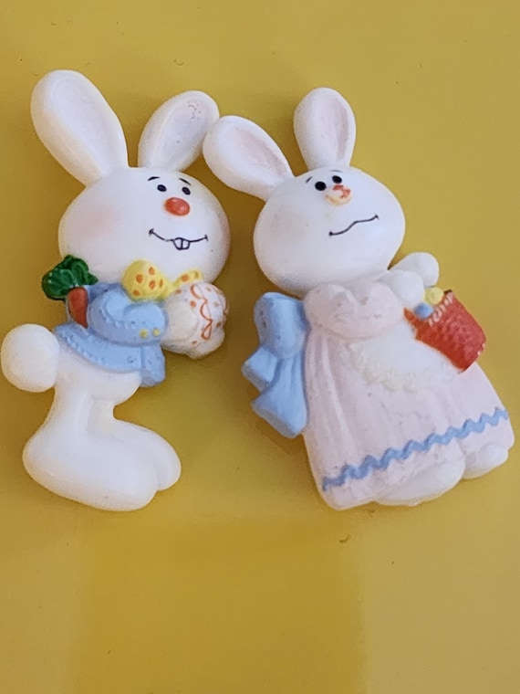 Vintage Bunny Rabbit Brooch Pins