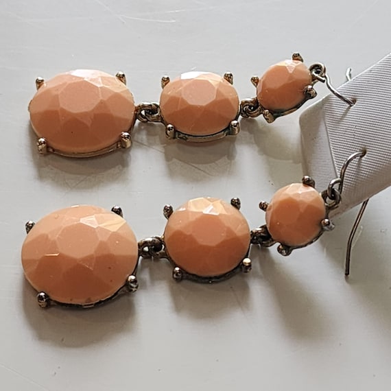 Chunky Y2K Peachy Dangles, Millennial Glamour Jewelry