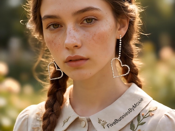 Y2K Vintage 90s Glam Statement Earrings, Millennial Glamour Jewelry, On Trend Gen Z