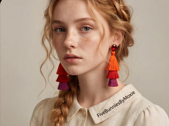 Y2K Vintage 90s Glam Statement Earrings, Millennial Glamour Jewelry, On Trend Gen Z