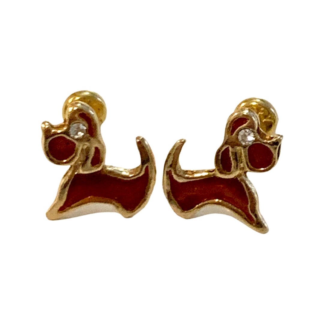 Miniature Dachshund Studs Teeny weenie Weiner Dog Earrings
