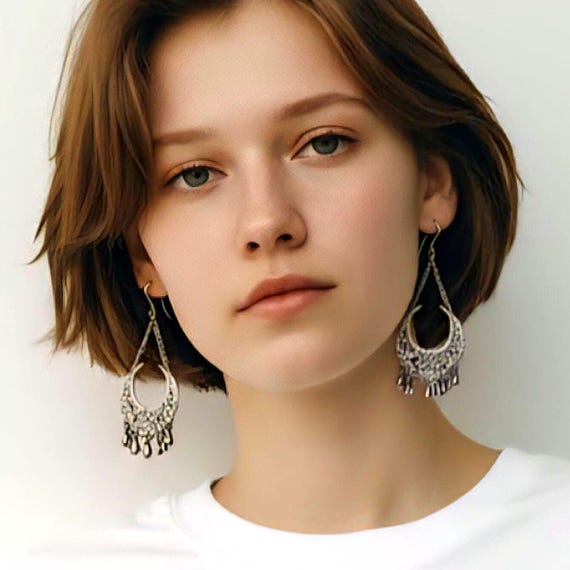 Vintage Y2K Colorful Dangles, Millennial Glamour Jewelry