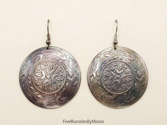 Y2K Vintage 90s Glam Statement Earrings, Millennial Glamour Jewelry, On Trend Gen Z