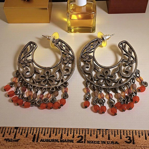 Vintage Y2K Colorful Dangles, Millennial Glamour Jewelry