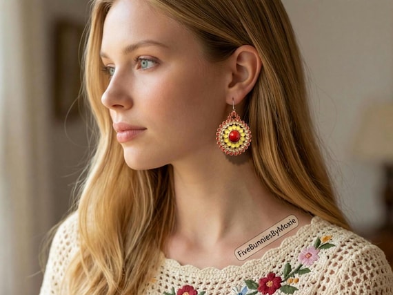 Vintage Y2K Colorful Dangles, Millennial Glamour Jewelry