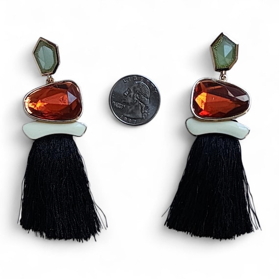 Y2K Vintage 90s Glam Statement Earrings, Millennial Glamour Jewelry, On Trend Gen Z