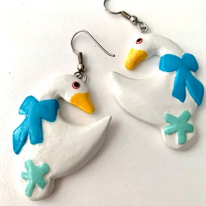 Landgans Baumeln Vintage Handbemalte weiße Enten oder Gänse | Etsy