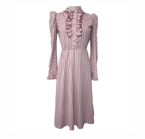 Dusty Rose Sweetheart Dress with Ruffle Front and… - image 3