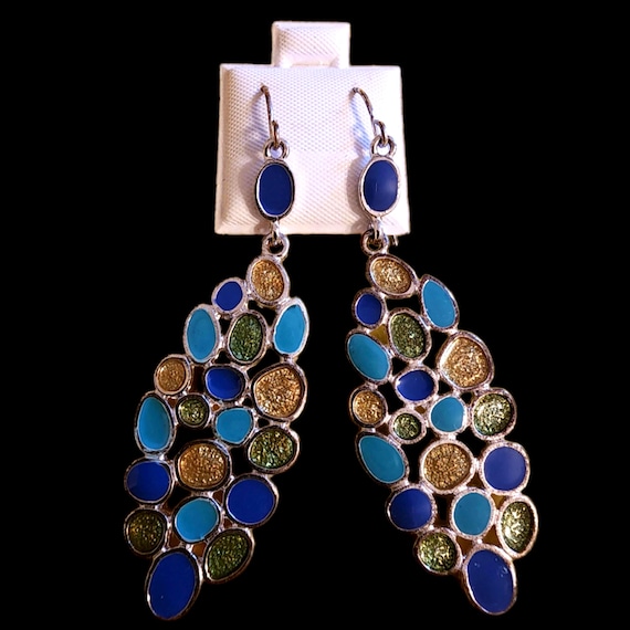 Vintage Y2K Colorful Dangles, Millennial Glamour Jewelry