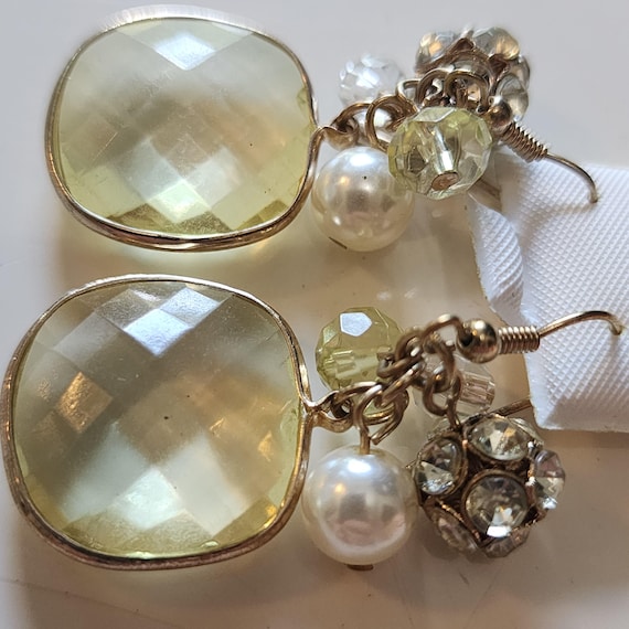Vintage Y2K Glam Dangles, Millennial Glamour Jewelry