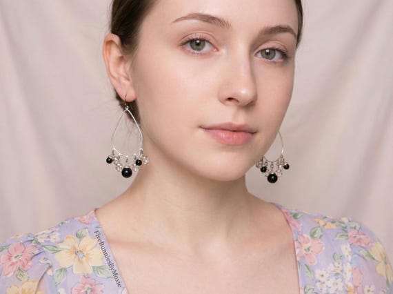 Y2K Vintage 90s Glam Statement Earrings, Millennial Glamour Jewelry, On Trend Gen Z