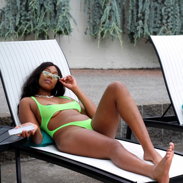 Lime Acid Oksana Monokini Collins Beach Edition