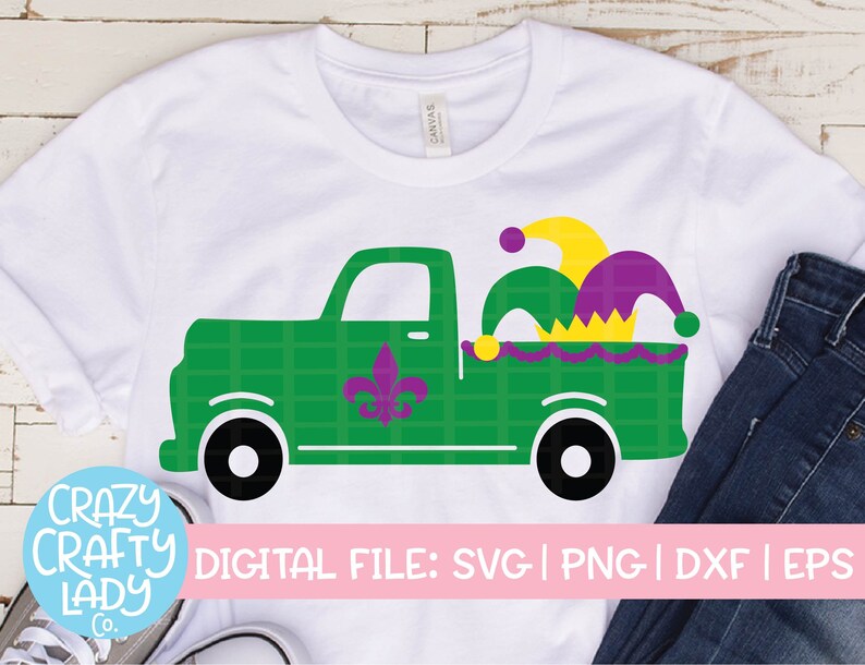Download Mardi Gras Truck SVG Jester Hat Cut File Toddler Boy ...