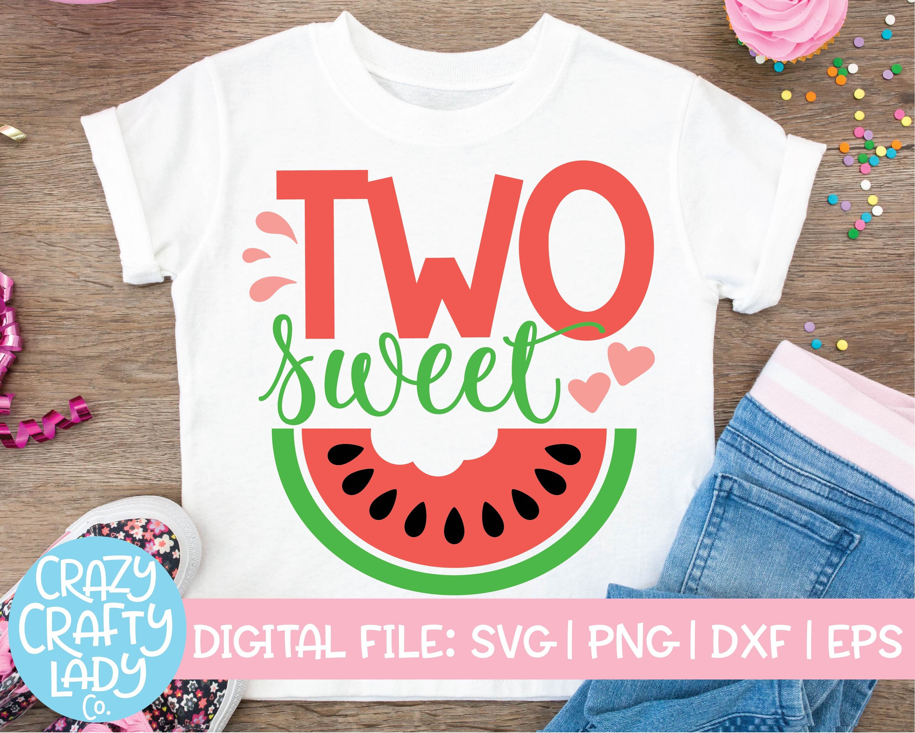 Download Two Sweet Svg 2nd Birthday Cut File Girl Watermelon Design Etsy