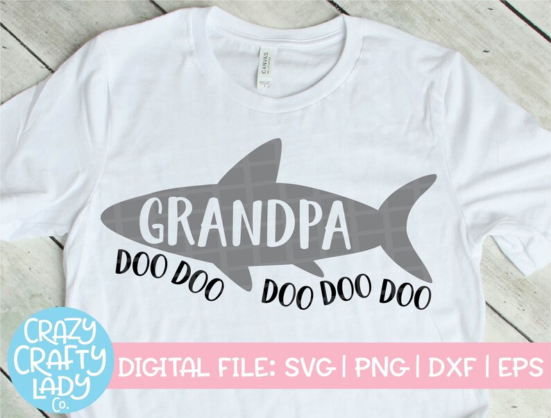 Download Grandpa Shark SVG Funny Family Cut File New Grandfather | Etsy