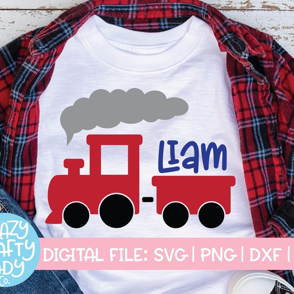 Train SVG, Transportation Cut File, Kid Design, Children's Shirt SVG, Toddler Clip Art, Baby Boy, Nursery, dxf eps png, Silhouette or Cricut