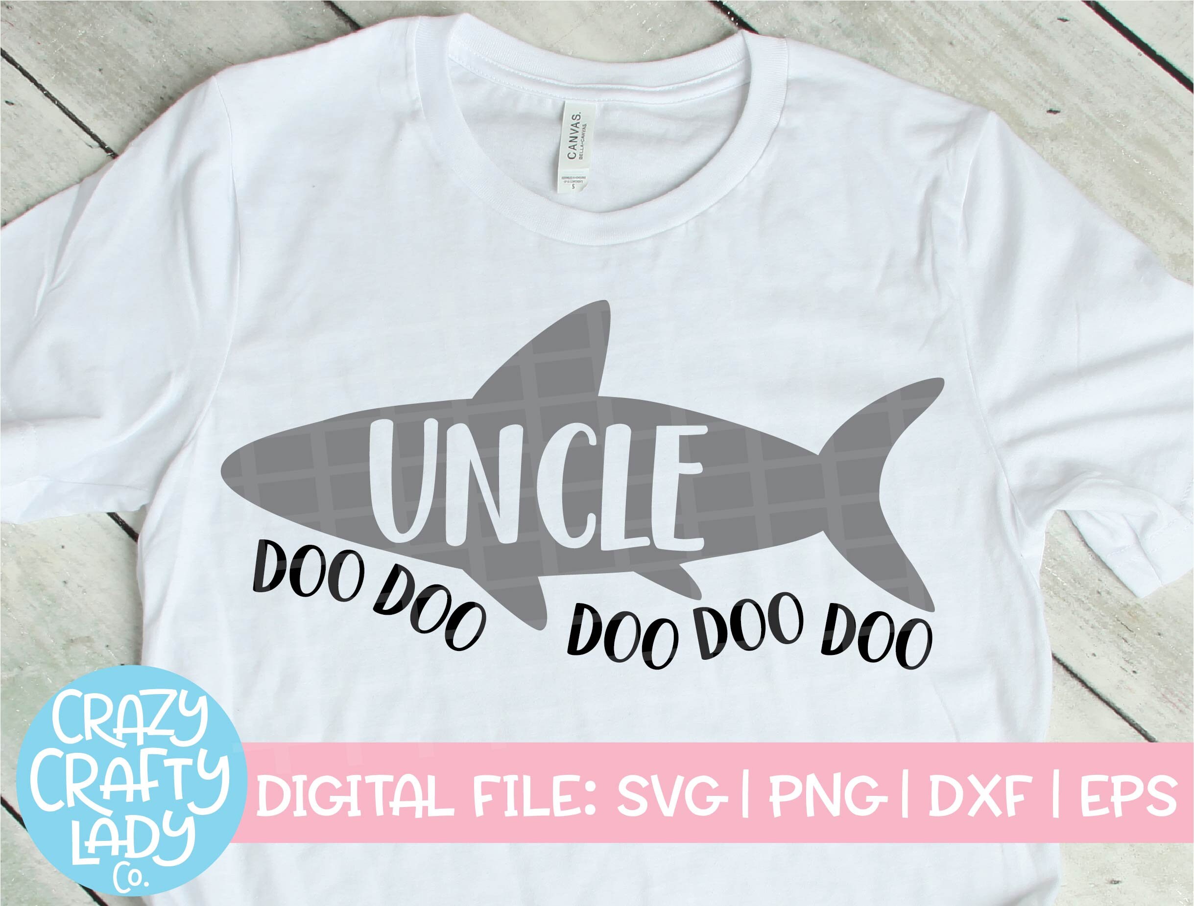 Uncle Shark SVG Funny Family Cut File New Uncle Design | Etsy