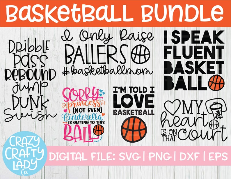 Basketball SVG Bundle Sports Cut File Funny Boy Quote Cute Etsy