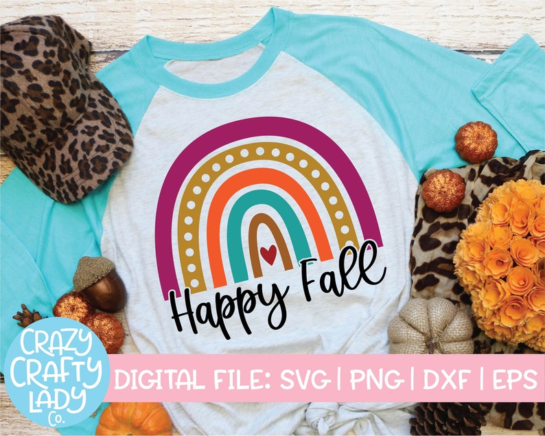 Download Happy Fall Rainbow SVG Halloween Cut File Autumn Saying | Etsy