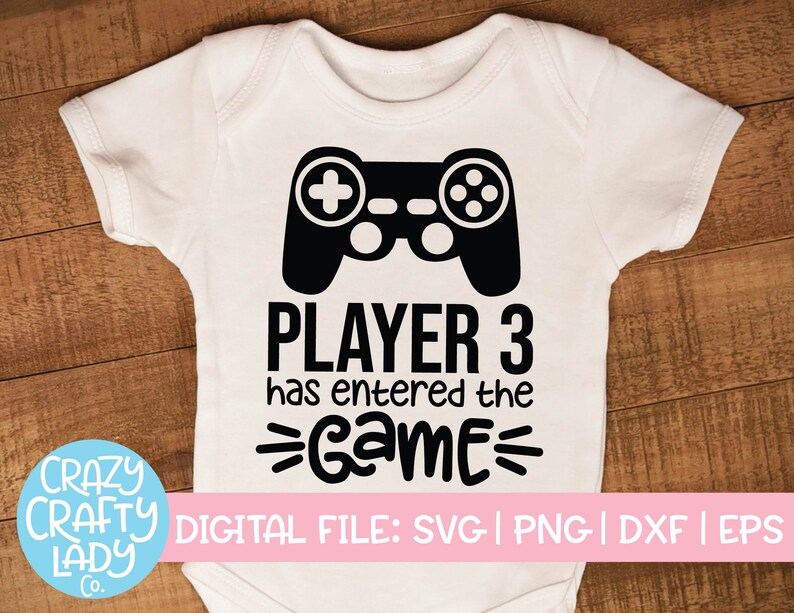 Download Player 3 Pregnancy SVG Bundle Has Entered the Game Video ...
