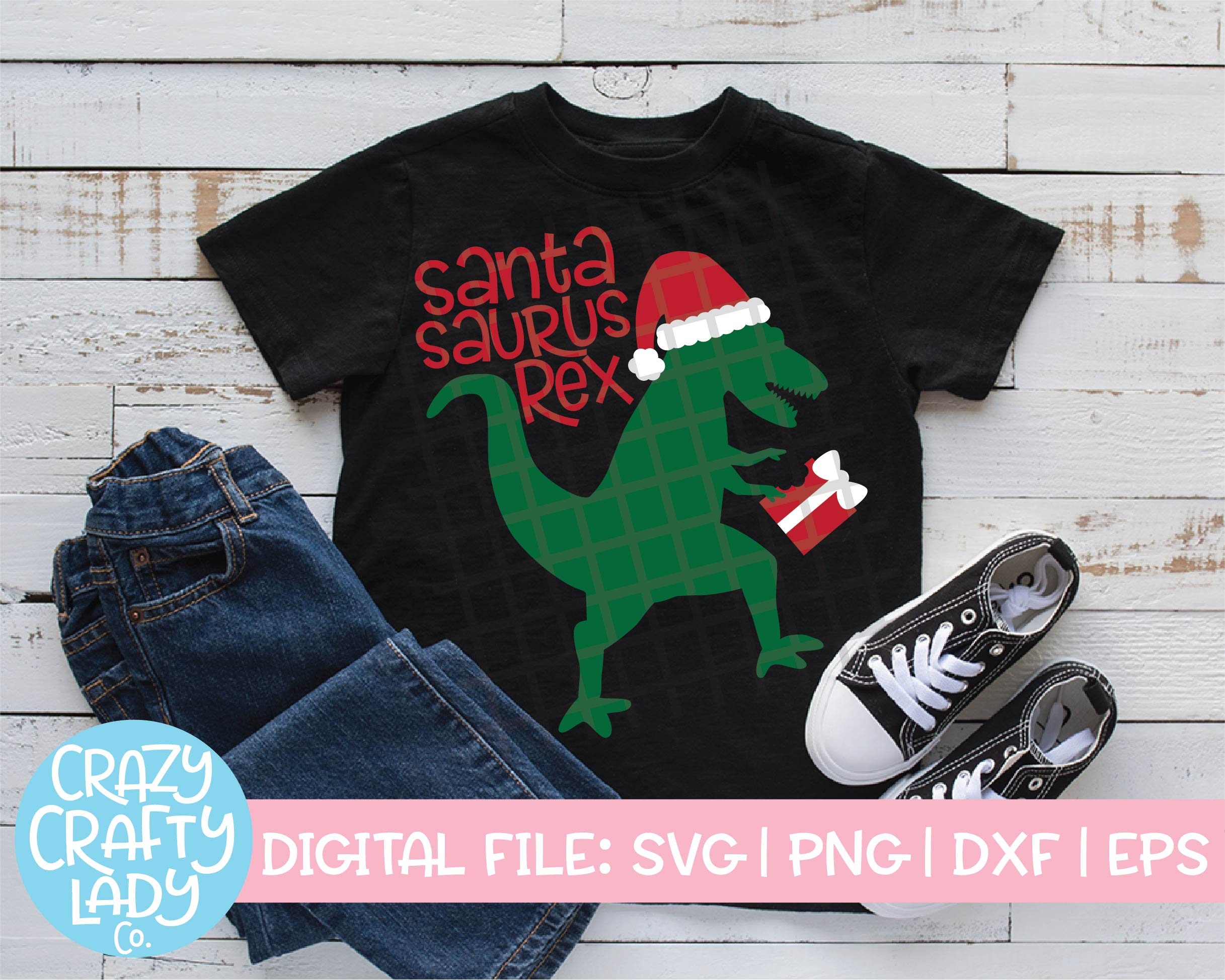 Download Santa Dinosaur SVG Christmas Cut File Holiday T-Rex Design ...